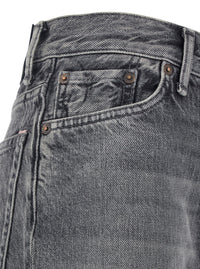 Acne Studios Women Gray Denim Bootcut Jeans With Logo Patch On The Back For Women