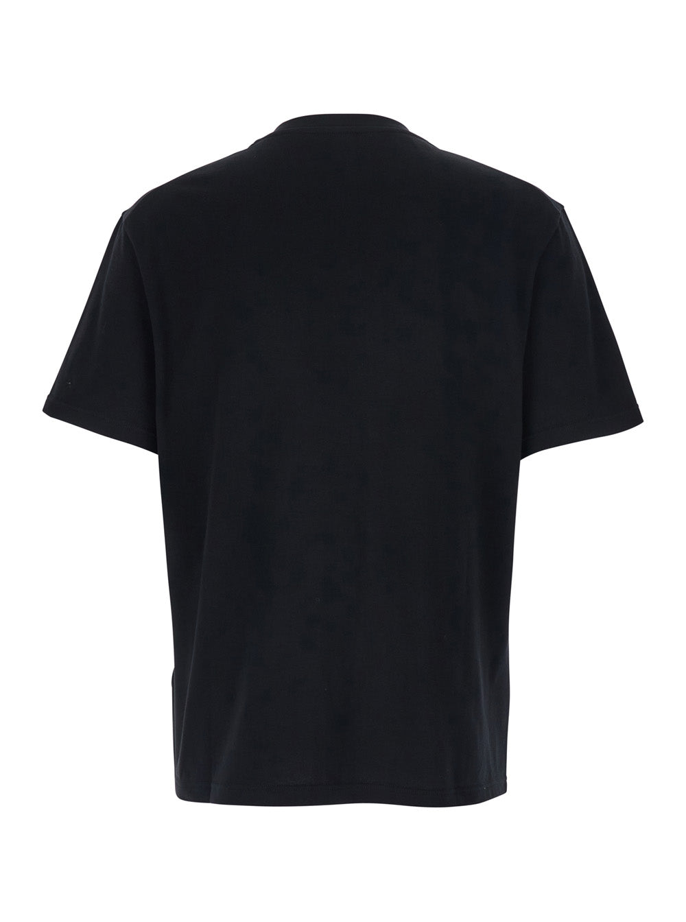 Jil Sander Men Black Crew Neck T-Shirt With Logo Lettering On The Front In Cotton For Men