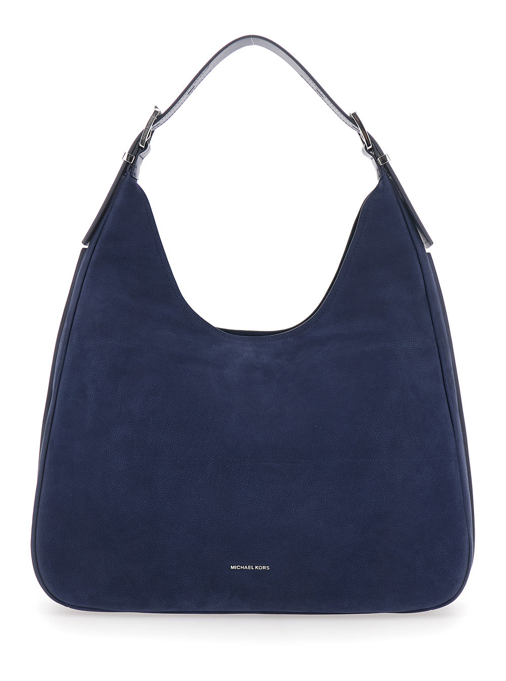 MICHAEL MICHAEL KORS Michael Michael Kors Women 'Nolita Large' Blue Shoulder Bag With Logo Lettering On The Front In Suede Women