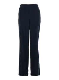 Leplain Women Blue Pants With Elasticated Waist At The Back And Wide Leg In Tech Fabric Woman