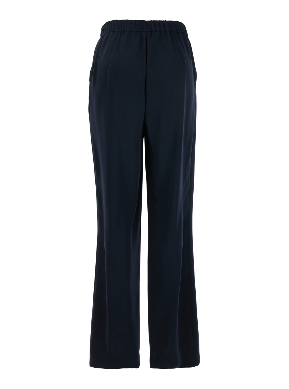 Leplain Women Blue Pants With Elasticated Waist At The Back And Wide Leg In Tech Fabric Woman