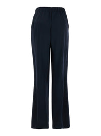 Leplain Women Blue Pants With Elasticated Waist At The Back And Wide Leg In Tech Fabric Woman