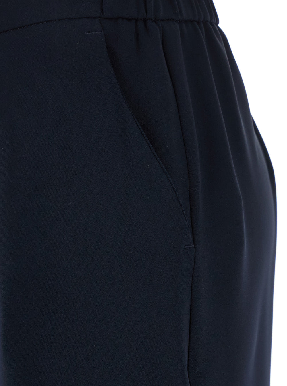 Leplain Women Blue Pants With Elasticated Waist At The Back And Wide Leg In Tech Fabric Woman