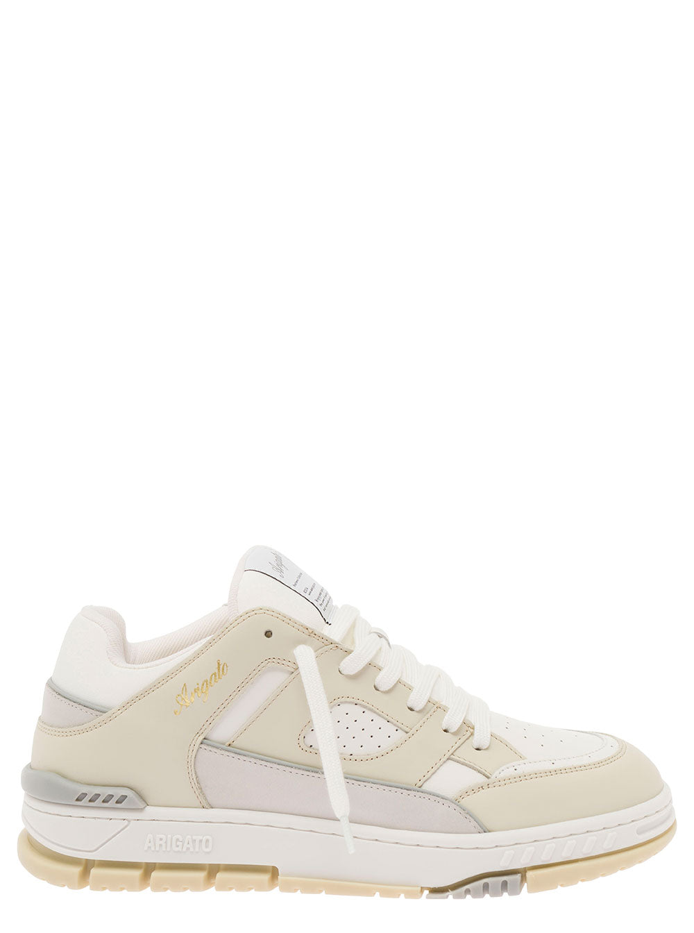 Axel Arigato Men 'Area Lo' Beige Sneakers With Embossed Logo In Leather Blend Man
