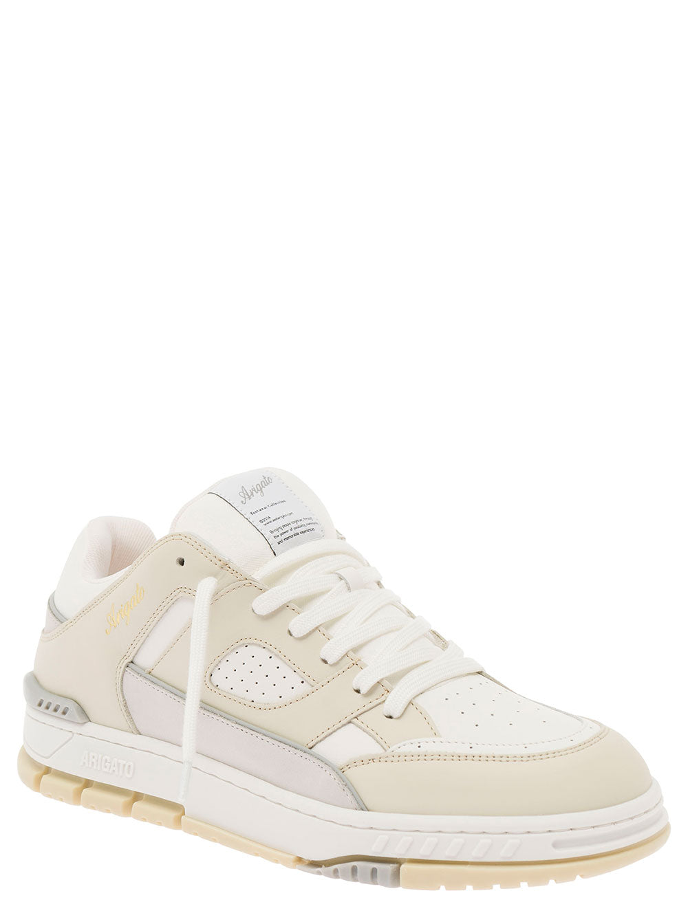 Axel Arigato Men 'Area Lo' Beige Sneakers With Embossed Logo In Leather Blend Man