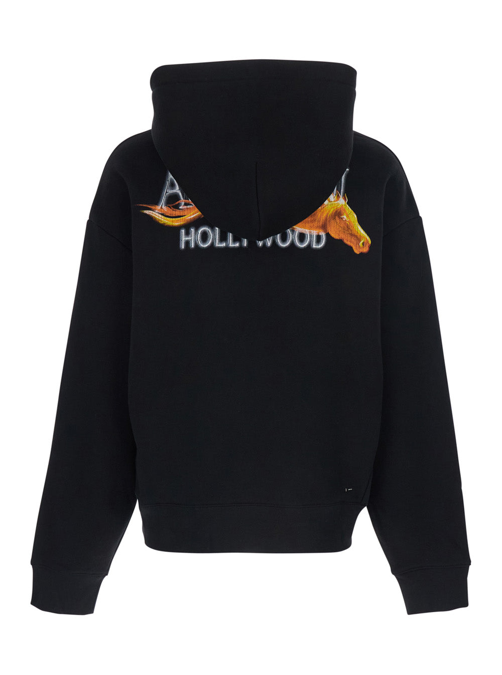 Amiri Men Hooded Sweatshirt With Fixed Hood And Lettering Logo On Front And Back In Black Cotton For Men