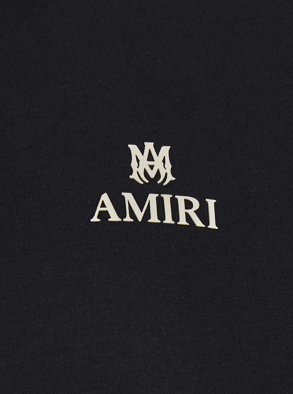 Amiri Men Black Polo Collar Sweatshirt With Logo Lettering On The Front In Cotton For Men