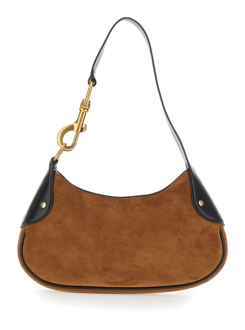 MULBERRY Mulberry Women 'Hackney' Brown Shoulder Bag With Logo Embossed On The Front In Suede For Women