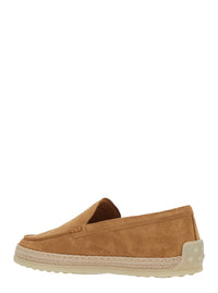 Tod's Women Loafers With Crocodile-Embossed Logo In Brown Suede For Women