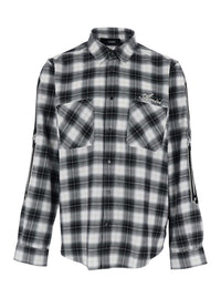 Amiri Men Shirt With Classic Collar And All-Over Check Motif In Multicolor Wool For Men