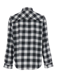 Amiri Men Shirt With Classic Collar And All-Over Check Motif In Multicolor Wool For Men