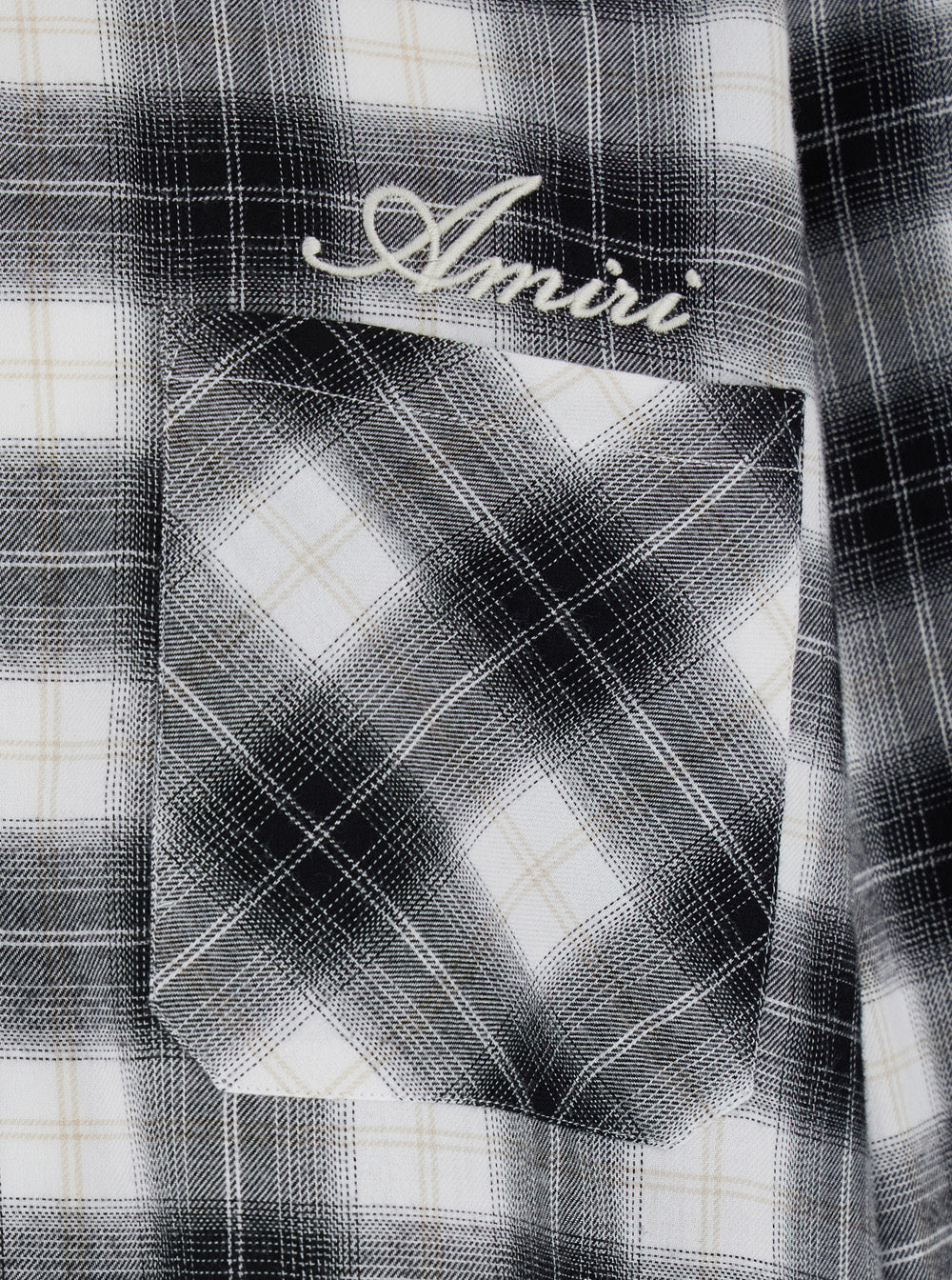 Amiri Men Shirt With Classic Collar And All-Over Check Motif In Multicolor Wool For Men