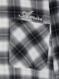 Amiri Men Shirt With Classic Collar And All-Over Check Motif In Multicolor Wool For Men
