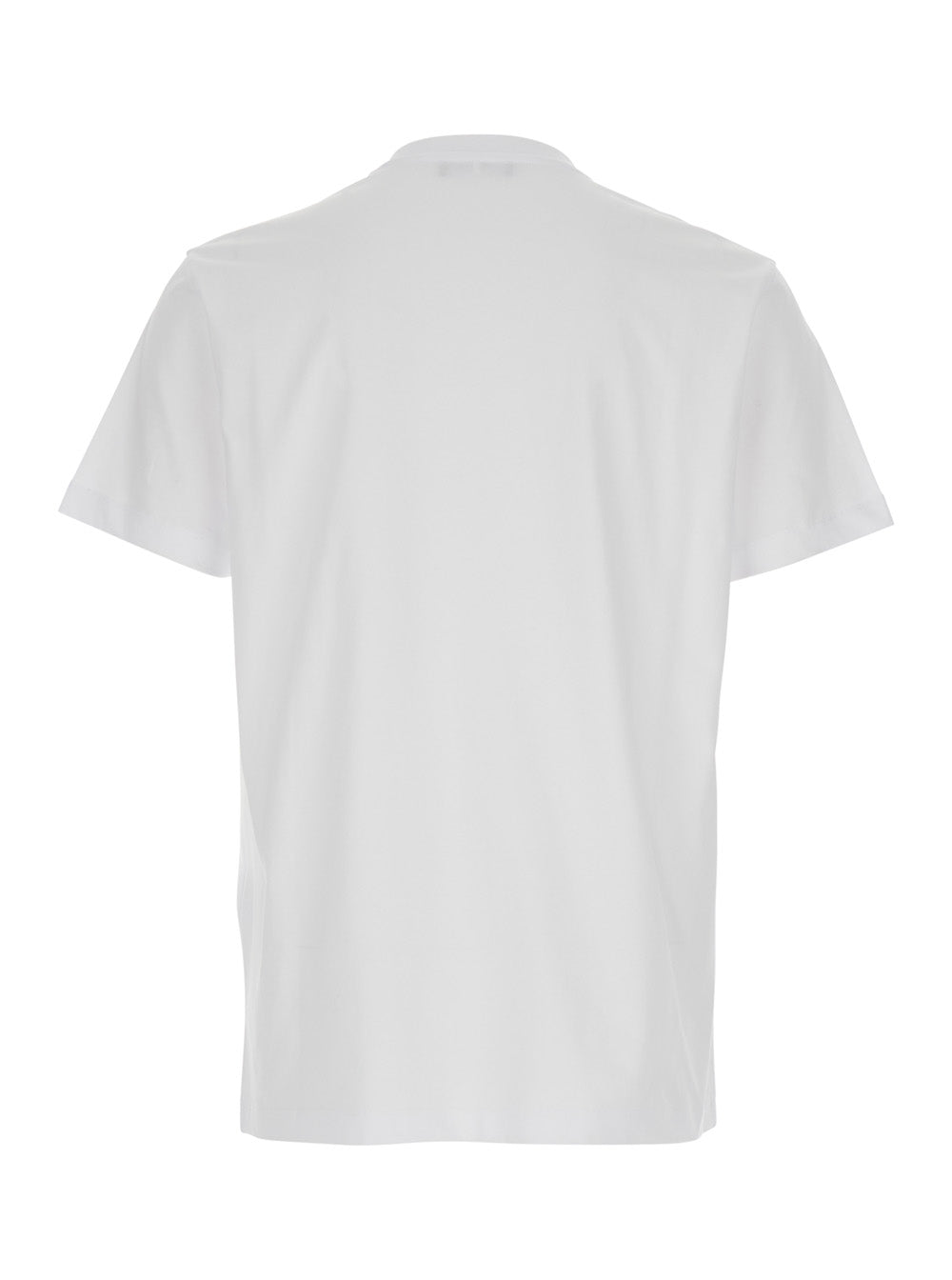 Versace Men White T-Shirt With Lettering Logo On The Front In Cotton Man