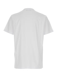 Versace Men White T-Shirt With Lettering Logo On The Front In Cotton Man