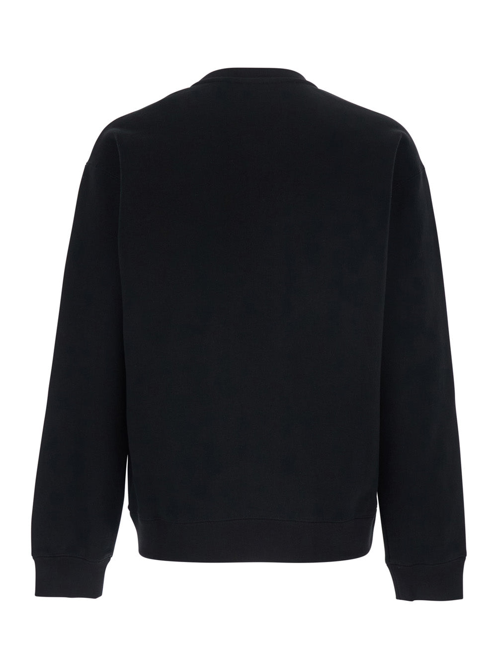 Valentino Men Sweatshirt With Logo Print On The Front And Dropped Shoulders In Black Cotton For Men