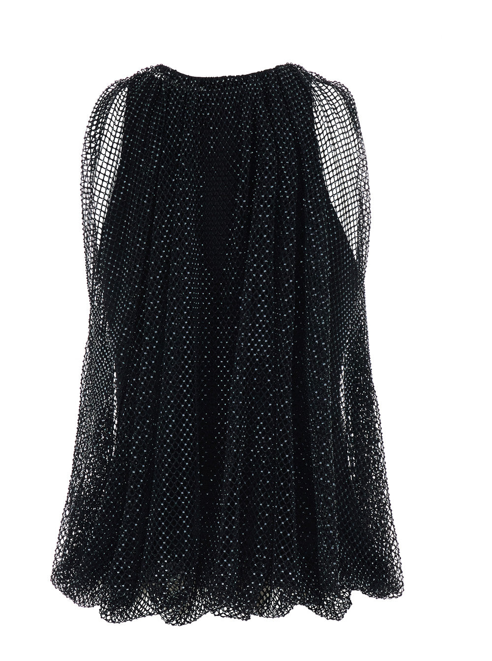 Sportmax Women Top With Mesh Design And All-Over Applied Rhinestones In Black Fabric For Women