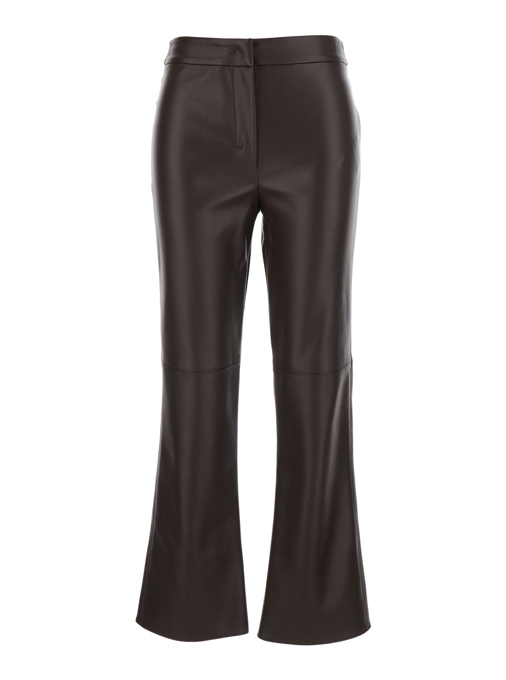 'S MAXMARA 'S Maxmara Women 'Sublime' Brown Pants With Clasp And Zip Closure In Ecoleather For Women