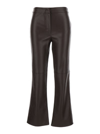 'S MAXMARA 'S Maxmara Women 'Sublime' Brown Pants With Clasp And Zip Closure In Ecoleather For Women