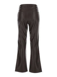 'S MAXMARA 'S Maxmara Women 'Sublime' Brown Pants With Clasp And Zip Closure In Ecoleather For Women