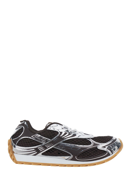 Bottega Veneta Men Brown Sneaker 'Orbit' With Logo Lettering