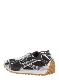 Bottega Veneta Men Brown Sneaker 'Orbit' With Logo Lettering Detail In Tech Fabric Men