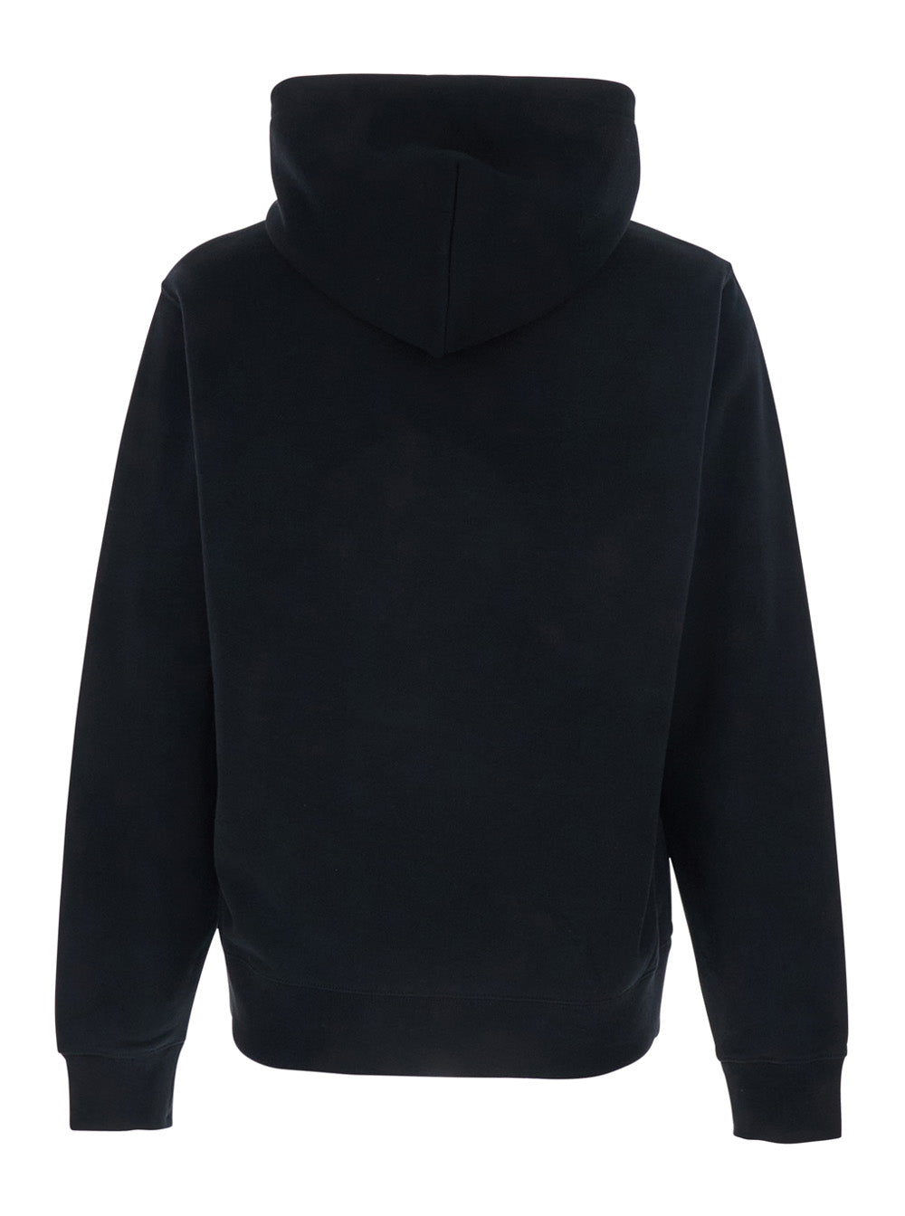 Burberry Men Black Hoodie With Drawstring And Lettering Logo On The Front In Cotton For Men