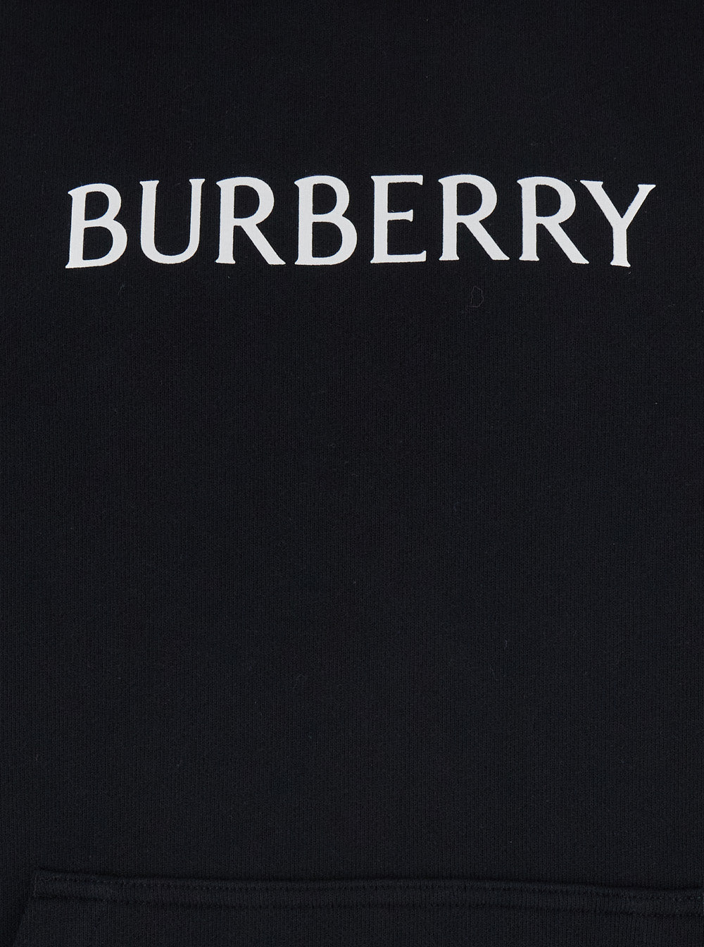 Burberry Men Black Hoodie With Drawstring And Lettering Logo On The Front In Cotton For Men