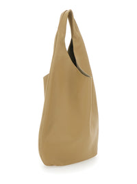 A.P.C. Women 'Le Neige' Beige Shoulder Bag With Logo Embossed On The Front In Crinkled Leather For Women