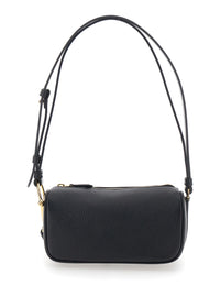 Gucci Women 'Half Horsebit' Black Mini Bag With Half Horsebit And Adjustable And Removable Strap In Grained Leather Women