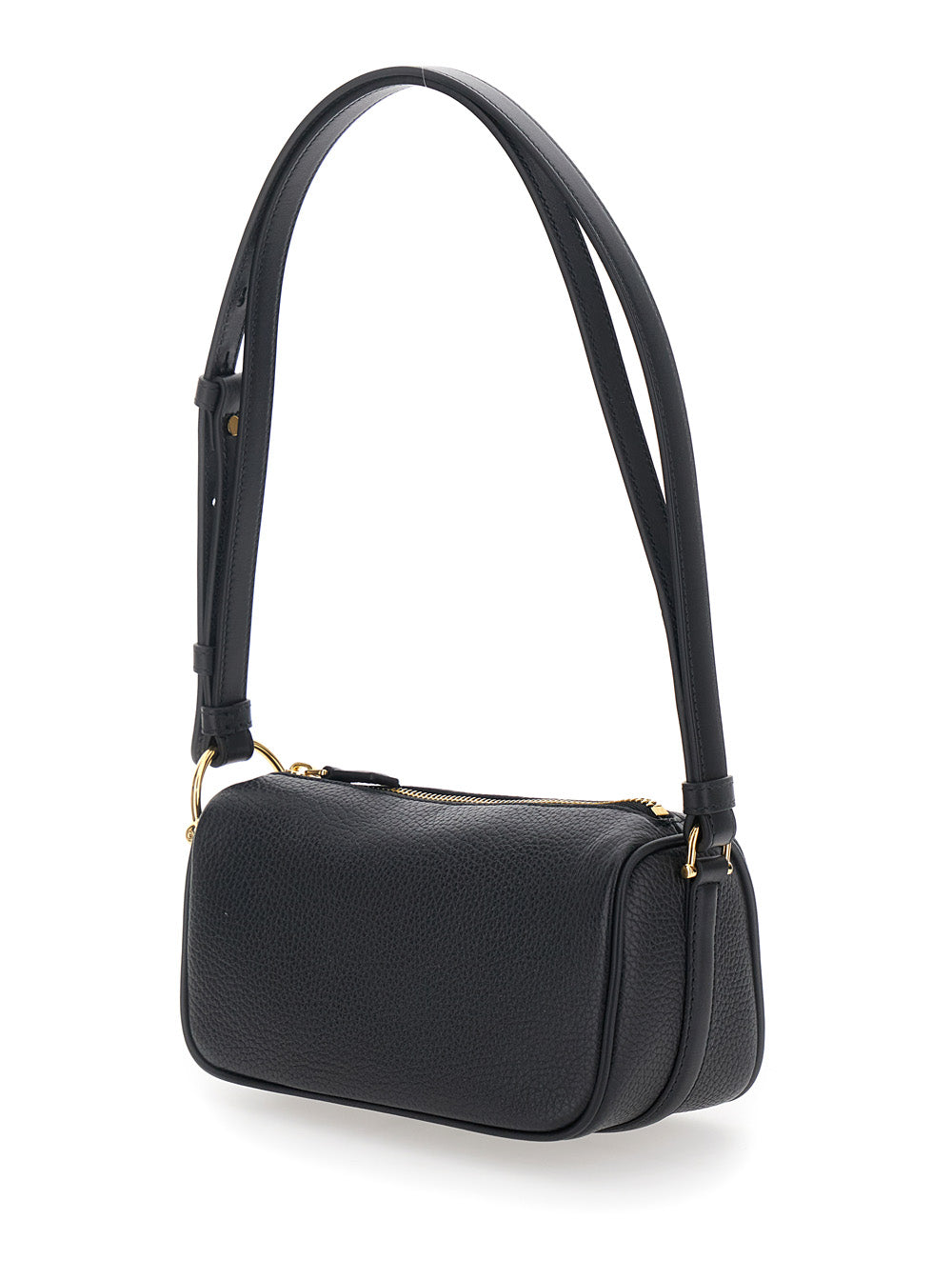 Gucci Women 'Half Horsebit' Black Mini Bag With Half Horsebit And Adjustable And Removable Strap In Grained Leather Women