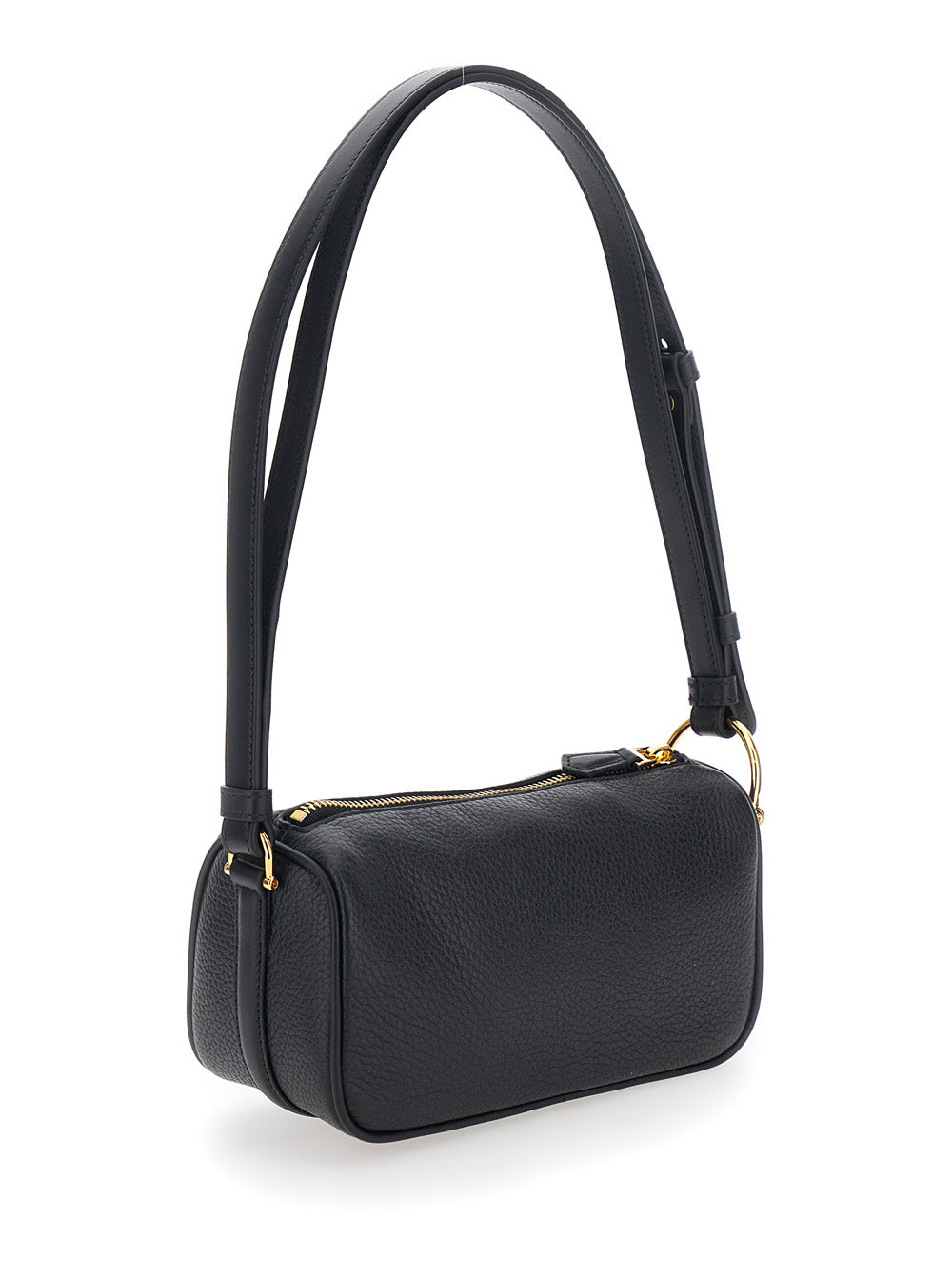 Gucci Women 'Half Horsebit' Black Mini Bag With Half Horsebit And Adjustable And Removable Strap In Grained Leather Women