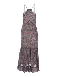 Isabel Marant Etoile Women Long Dress 'Sabba' With Straps And All-Over Multicolor Cotton Motif For Women