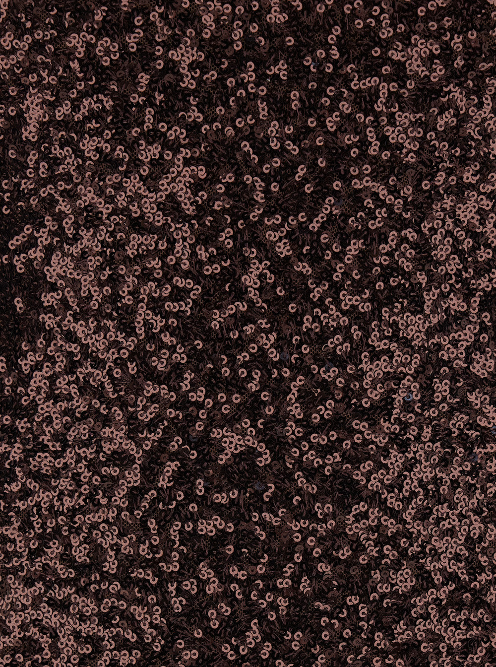 Leplain Women Brown Dress With Round Neck And All-Over Applied Sequins In Fabric For Women
