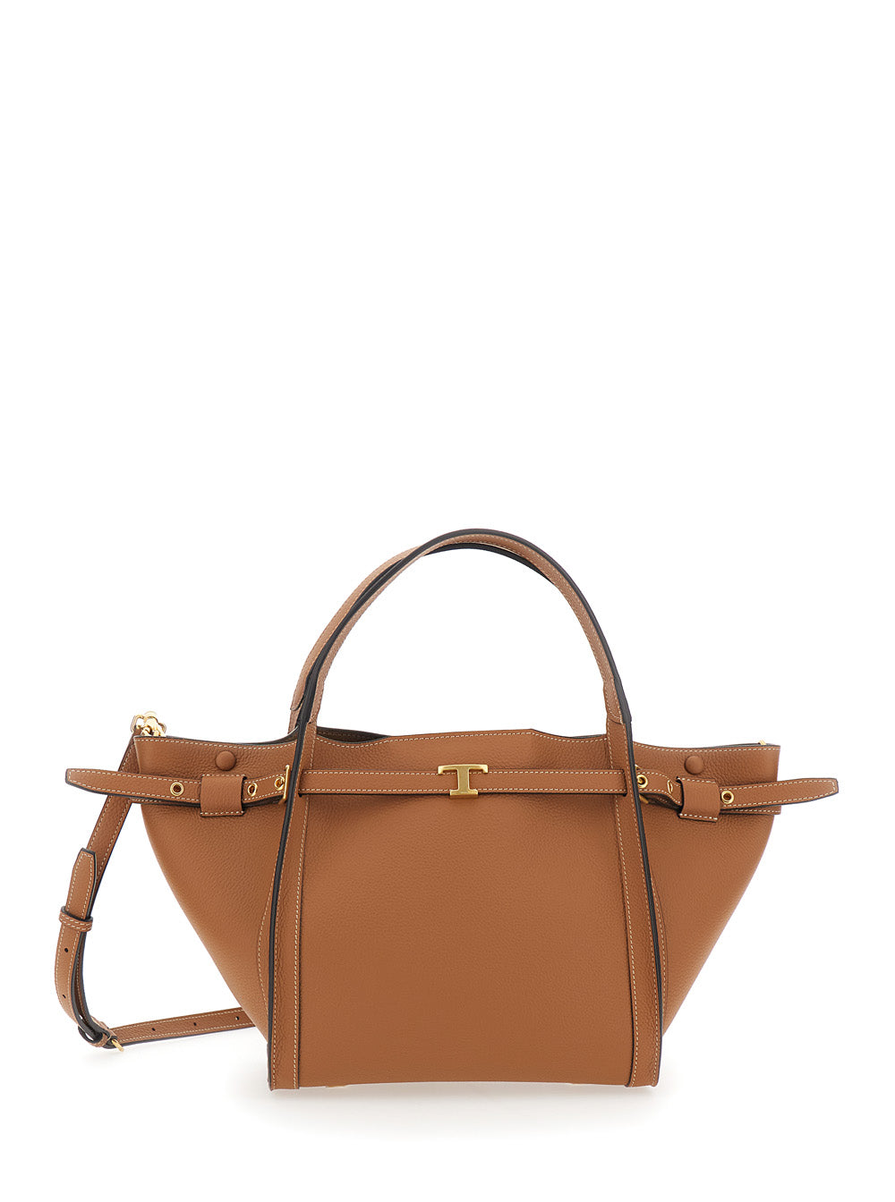 TOD'S Tod's Women Medium Tote Bag 'T Timeless' With T Timeless Plaque On The Front And Adjustable And Removable Brown Leather Strap For Women
