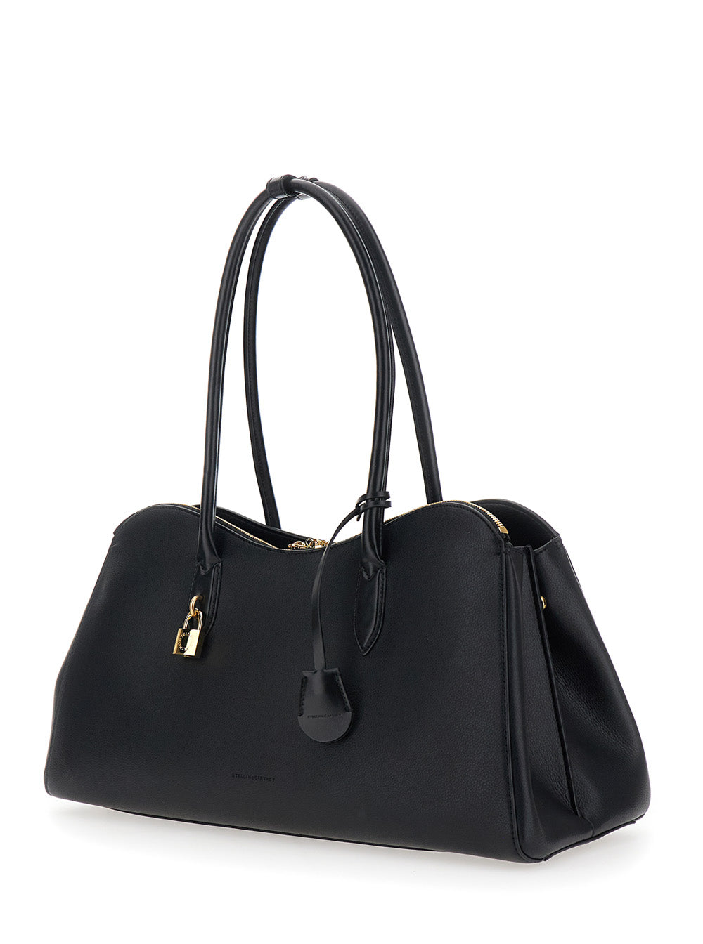 STELLA MCCARTNEY Stella Mccartney Women Shoulder Bag 'Ryder' With Two Top Handles And Lock Detail On The Front In Black Ecoleather For Women