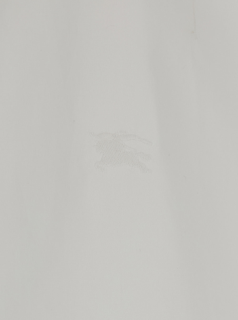 BURBERRY Burberry Women 'Ellora' White Shirt With Pointed Collar And Tone-On-Tone Embroidered Logo In Cotton Woman