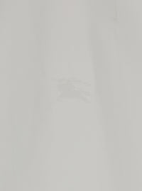 BURBERRY Burberry Women 'Ellora' White Shirt With Pointed Collar And Tone-On-Tone Embroidered Logo In Cotton Woman