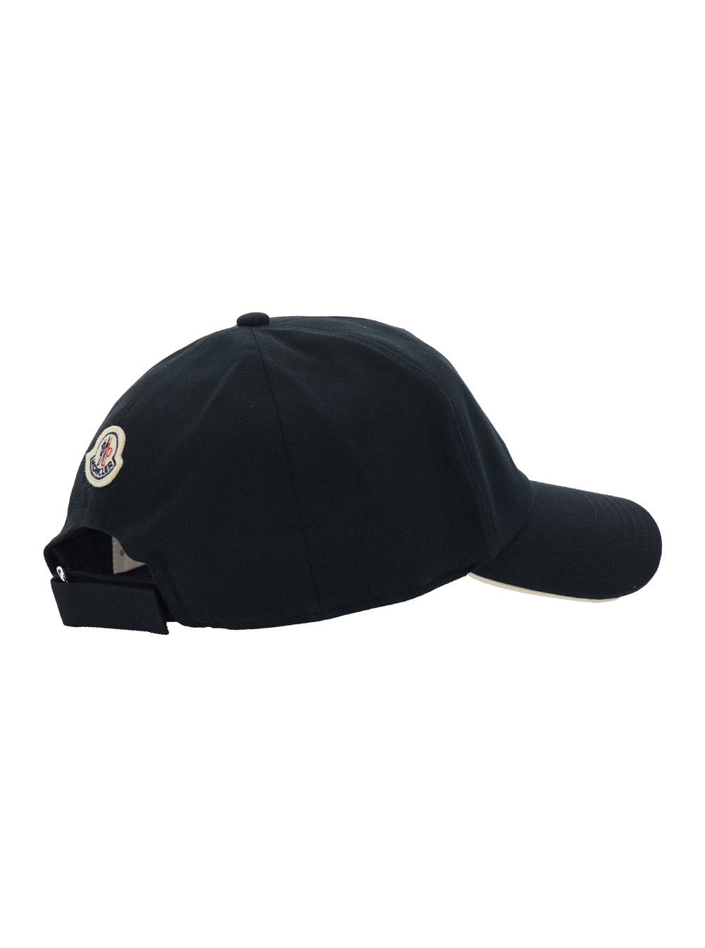 Moncler Men Black Baseball Cap With Logo Lettering On The Front In Cotton Men