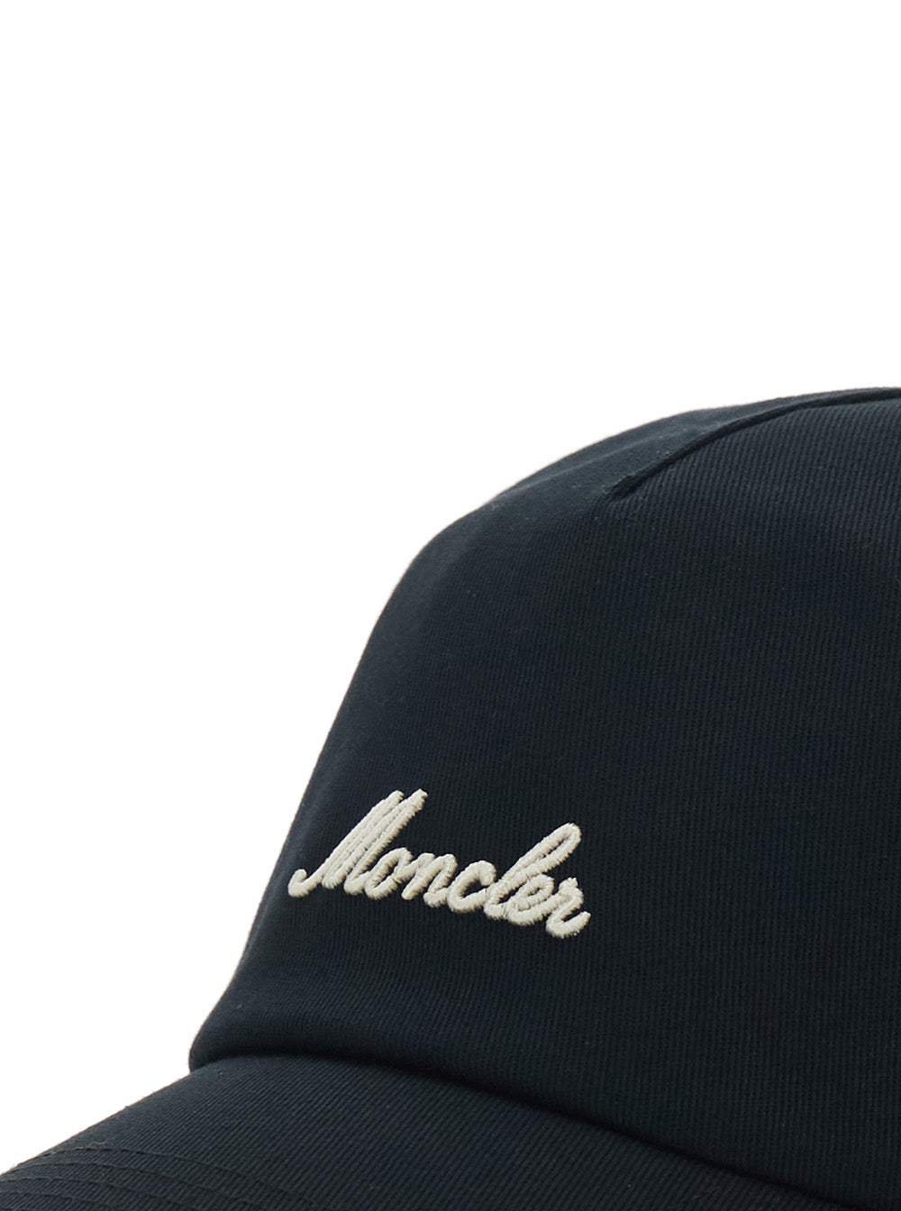 Moncler Men Black Baseball Cap With Logo Lettering On The Front In Cotton Men