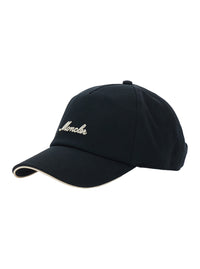 Moncler Men Black Baseball Cap With Logo Lettering On The Front In Cotton Men