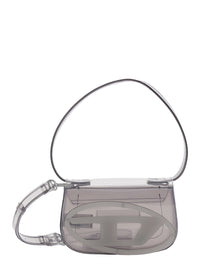 DIESEL Diesel Women '1Dr' Grey Shoulder Bag With Oval D Patch And Semi-Transparent Design In Fabric Woman