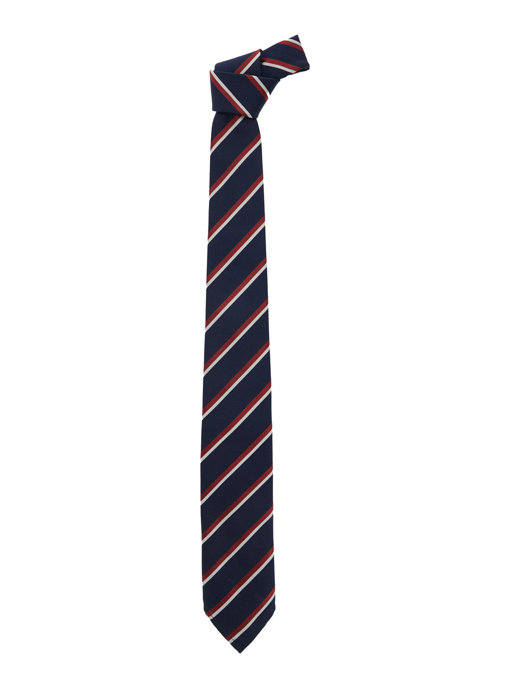 DSQUARED2 Dsquared2 Men Blue Tie With All-Over Striped Motif In Silk For Men