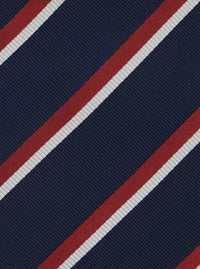 DSQUARED2 Dsquared2 Men Blue Tie With All-Over Striped Motif In Silk For Men