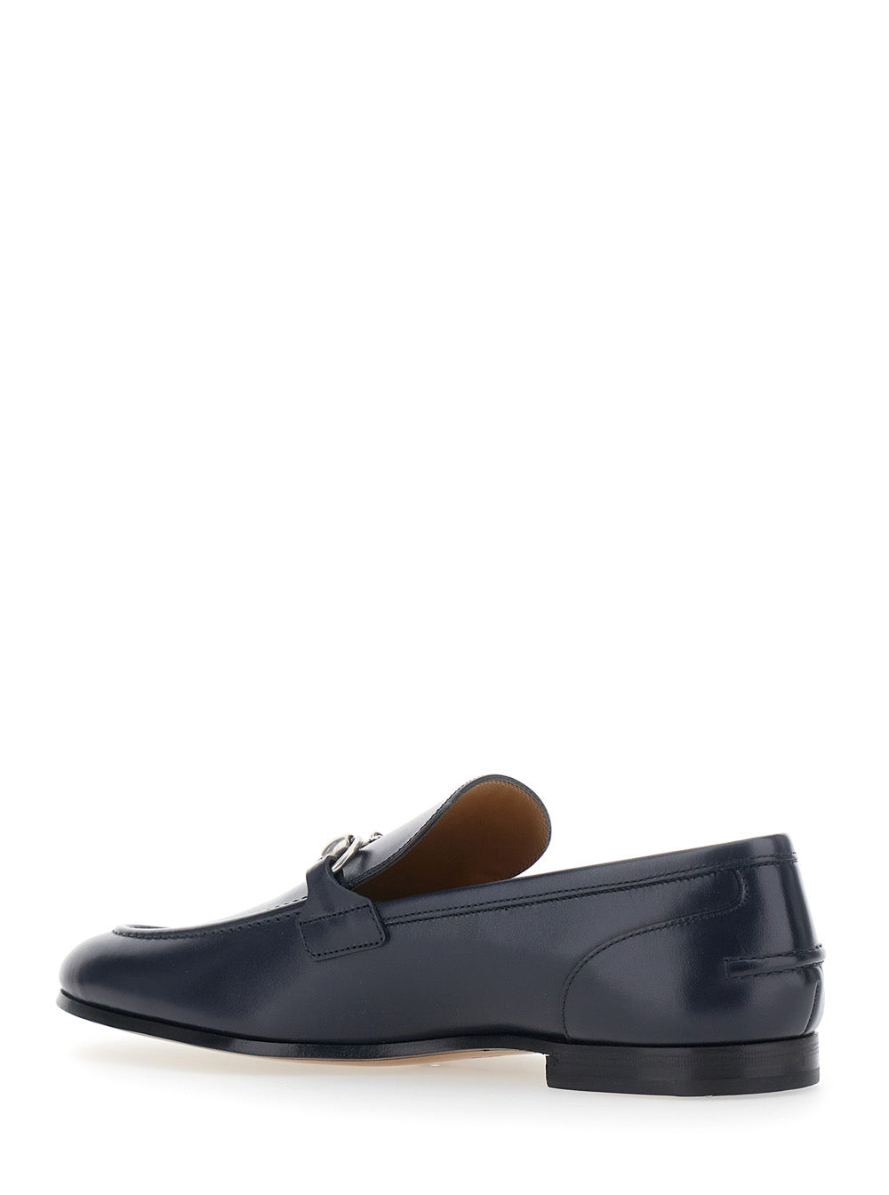 GUCCI Gucci Men Blue Loafers 'Jordan' With Horsebit On The Front And Low Heel In Leather For Men