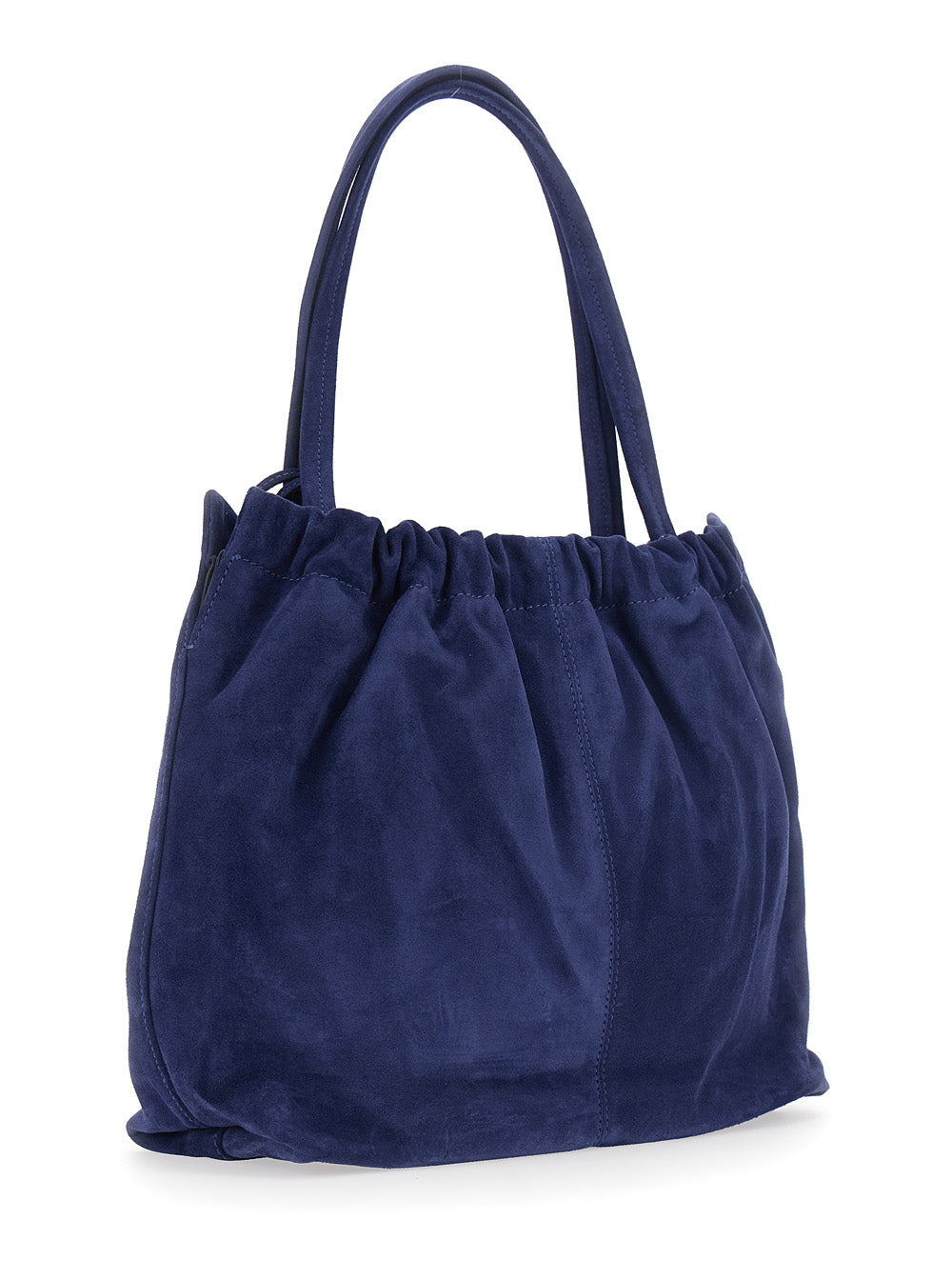 MARC JACOBS Marc Jacobs Women 'The Tote' Blue Shoulder Bag With Chain Detail And Drawstring Closure In Suede Women