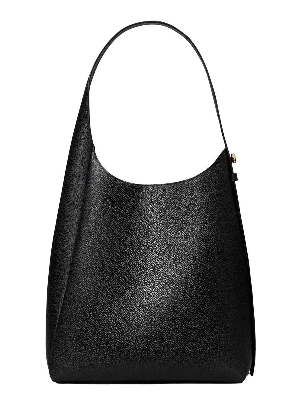 TORY BURCH Tory Burch Women 'Rony' Black Shoulder Bag With Thin Strap And Logo Button In Leather Woman