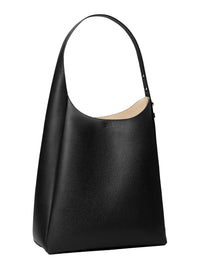 TORY BURCH Tory Burch Women 'Rony' Black Shoulder Bag With Thin Strap And Logo Button In Leather Woman