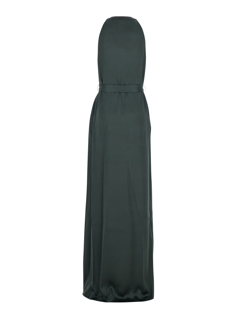 Tom Ford Women Green Long Dress With Halterneck And Front Belt In Viscose Blend For Women