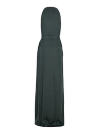 Tom Ford Women Green Long Dress With Halterneck And Front Belt In Viscose Blend For Women